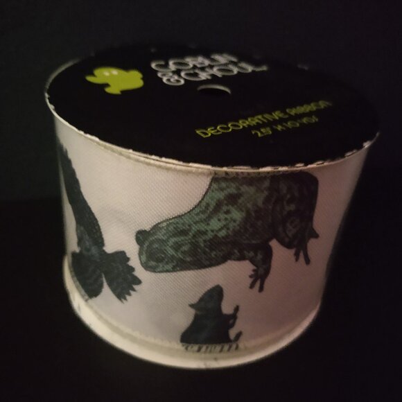 NWT Cbe Paperie Linen Halloween-Print Ribbon - Picture 2 of 6